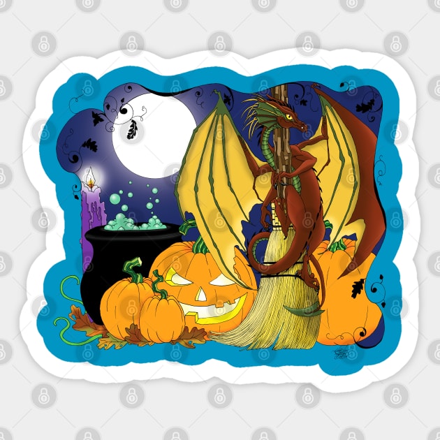 Samhain Dragon Sticker by tigressdragon